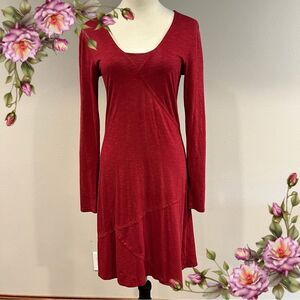 Horny Toad Red Long Sleeve mini Dress size small